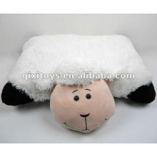 Almohada blanca de felpa suave rellenada animal